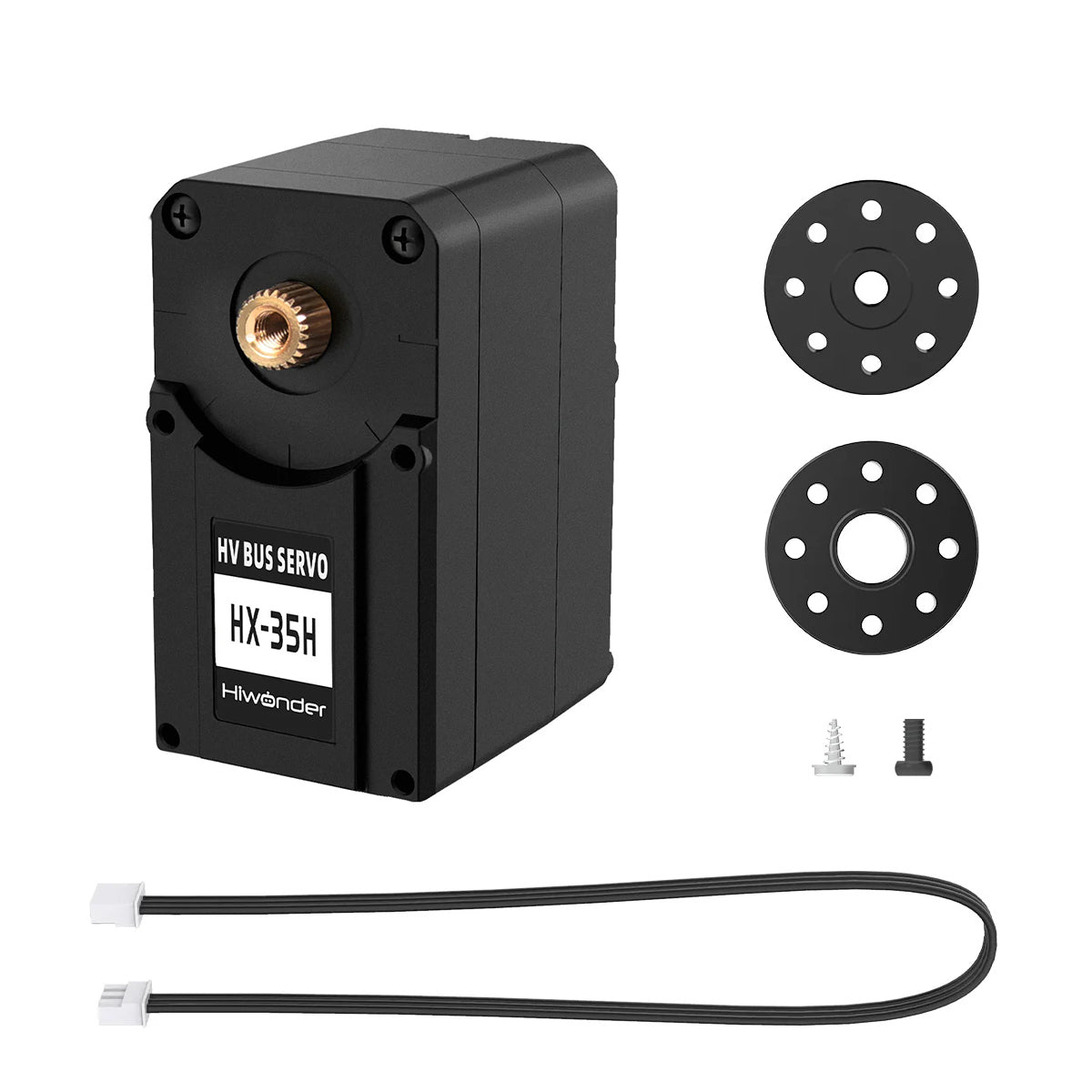 Hiwonder HX-35H Serial Bus High Voltage Servo with Double Shaft, 35KG Strong Torque and Data Feedback Function Hiwonder HX-35H Serial Bus High Voltage Servo with Double Shaft, 35KG Strong Torque and Data Feedback Function